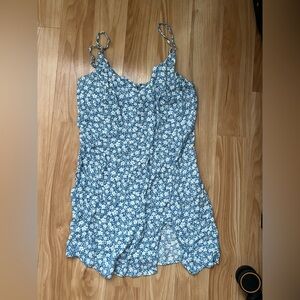Reformation mini dress floral blue